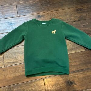 Kids Green Sweatshirt with Embroidered puppy